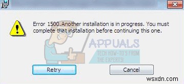 Khắc phục lỗi Another Installation is in Progress (Error 1500) trên Windows 7, 8, 10