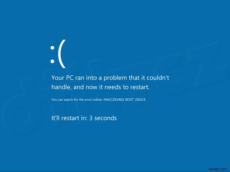 Khắc phục lỗi màn hình xanh INACCESSIBLE_BOOT_DEVICE trên Windows 7, 8, 10