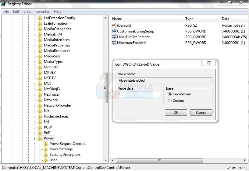 Cách bật/tắt ngủ đông (Hibernation) trong Windows 7