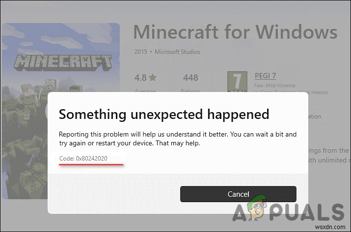 KHẮC PHỤC: Lỗi Microsoft Store 0x80242020 trên Windows
