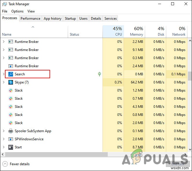 SearchApp.exe là gì và cách tắt nó?