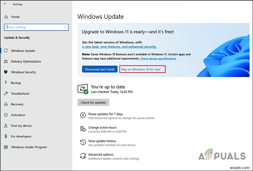 Cách hủy cập nhật Windows 11 và giữ Windows 10