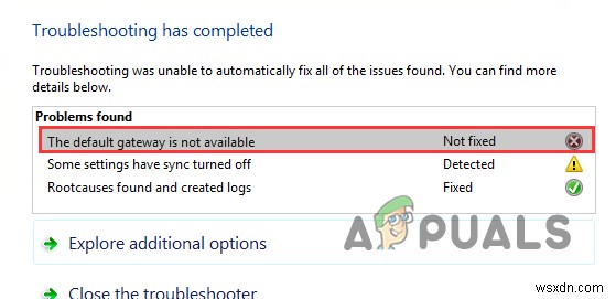 Lỗi Default Gateway is not available ? Thử các phương pháp này