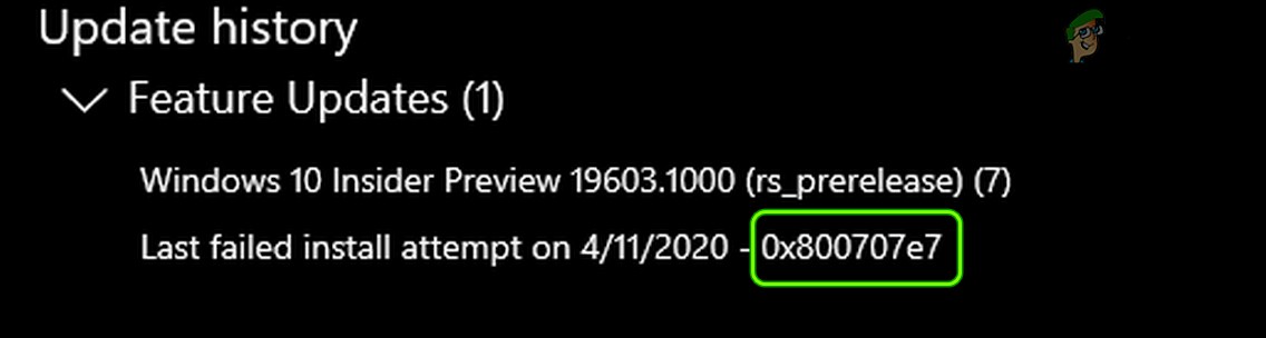 Cách khắc phục lỗi cập nhật  Mã lỗi: 0x800707e7  trên Windows 10