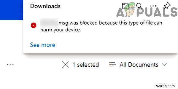 Cách xóa lỗi bảo mật khi tải xuống tệp đính kèm  .msg  từ SharePoint