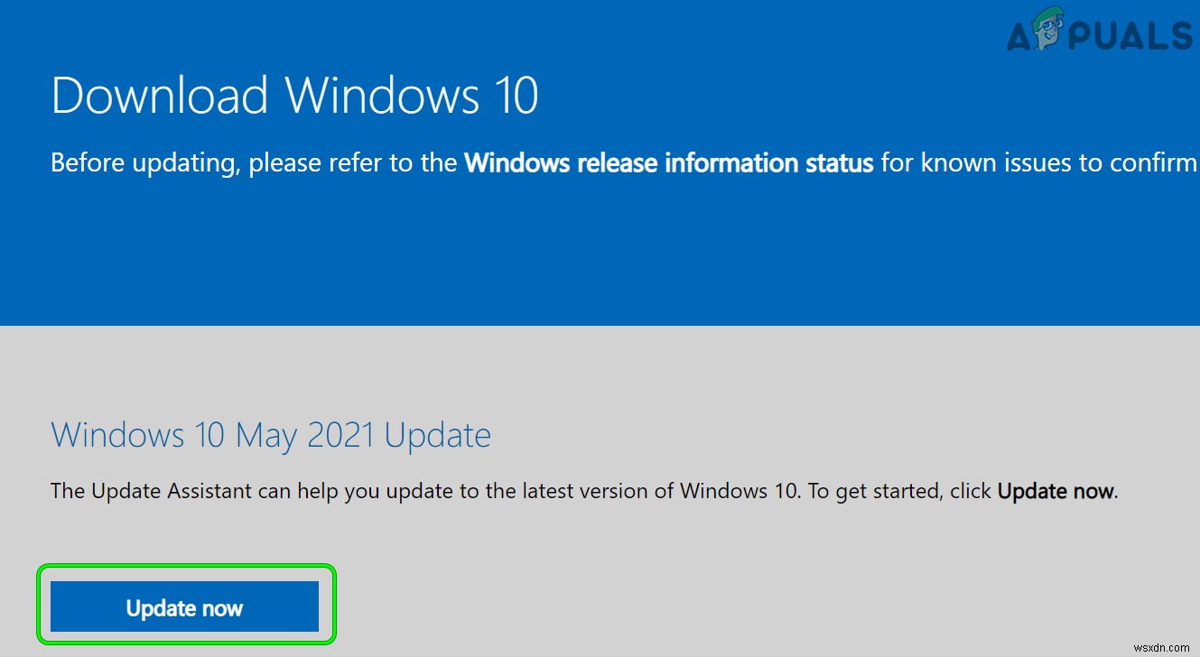 Các phương pháp khắc phục lỗi Windows Update 0x800f0984 cho phiên bản 21H1