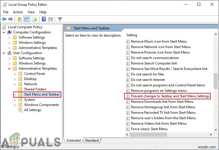 Vô hiệu hóa Start Menu trên Windows 10 bằng Group Policy Editor