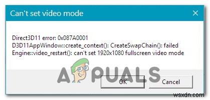 Cách khắc phục lỗi Direct3D11 0X087A0001 trên Windows 10