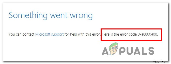 Cách khắc phục lỗi Windows 10 0xA0000400