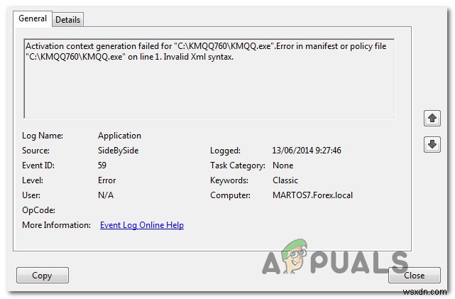 Cách khắc phục lỗi SideBySide 59 trên Windows 10