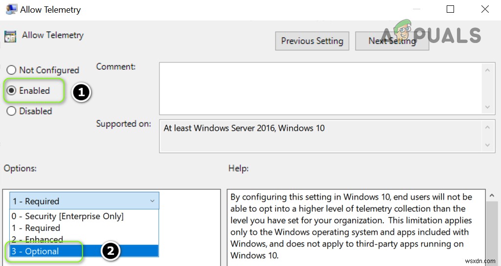 [KHẮC PHỤC] Không thể đổi Dữ liệu chẩn đoán thành  Đầy đủ  trên Windows 10