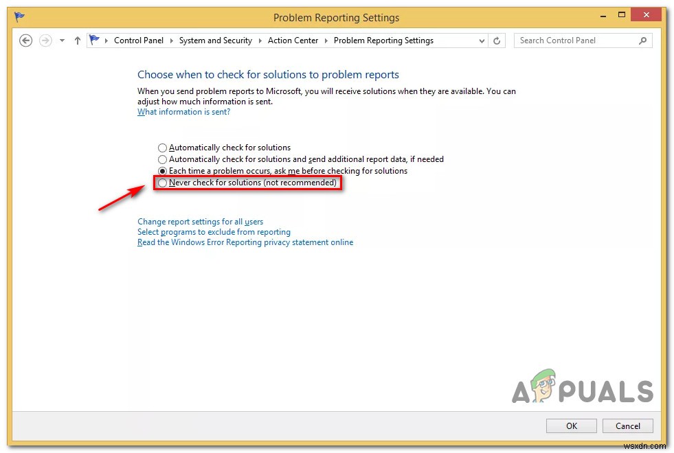 Cách tắt Error Reporting (Báo cáo lỗi) trong Windows 10