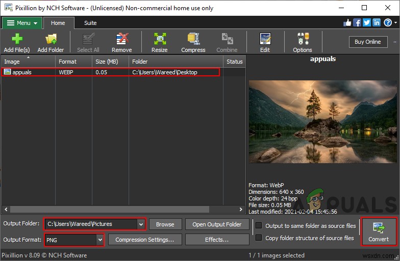 Cách lưu/Chuyển đổi WEBP sang PNG trên Windows 10