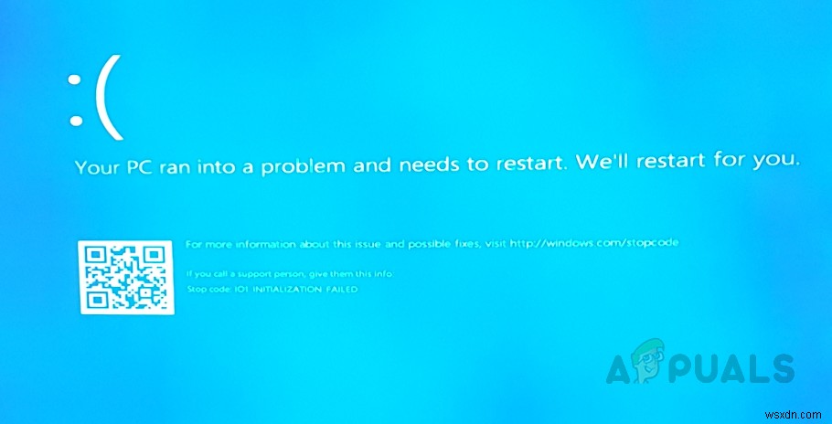 Cách khắc phục lỗi màn hình xanh BSOD I01 Initialization Failure trên Windows 10