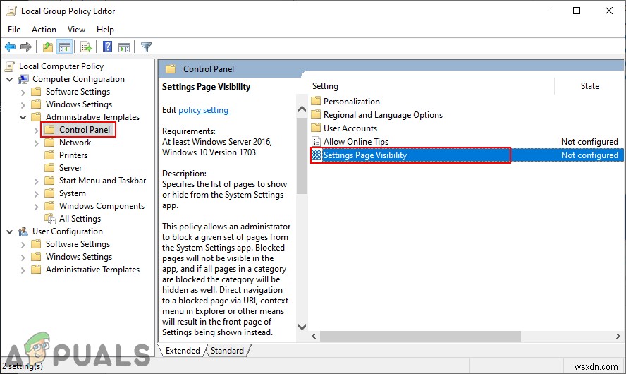 Cách tùy chỉnh hiển thị trang Settings (Cài đặt) trên Windows 10