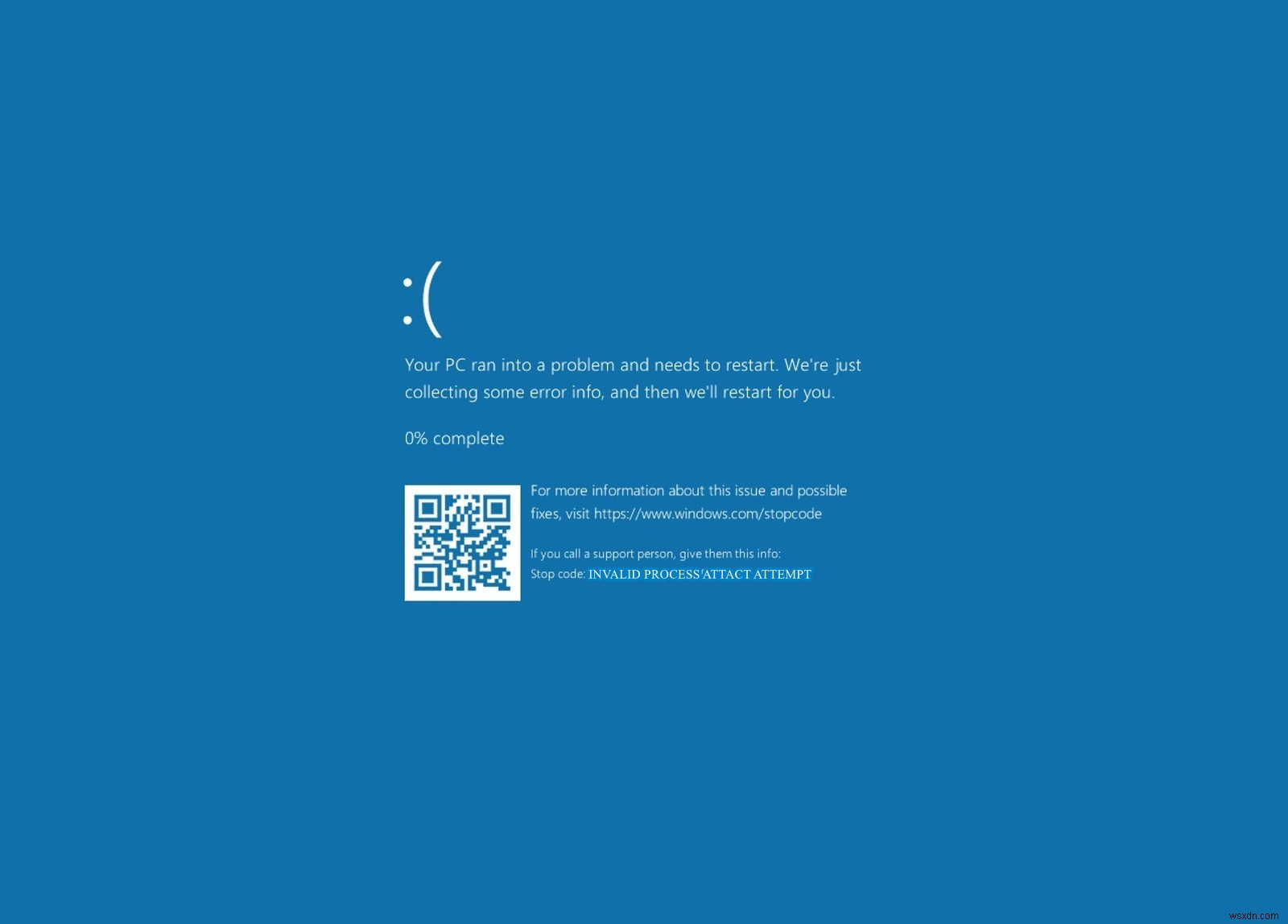 Cách khắc phục BSOD  Invalid Process Attach Attempt  trên Windows 10