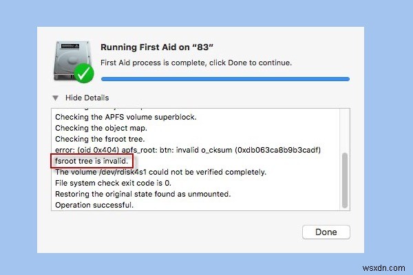 Khắc phục lỗi APFS fsroot tree is invalid trên macOS – An toàn, không mất dữ liệu
