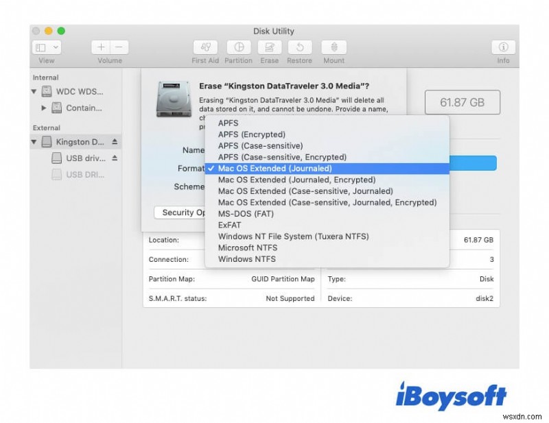 Khắc phục sự cố không thấy file trên USB Drive trên Mac