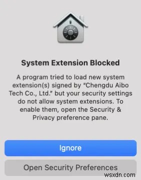 Bật System Extension iBoysoft Data Recovery Trên Mac Apple Silicon