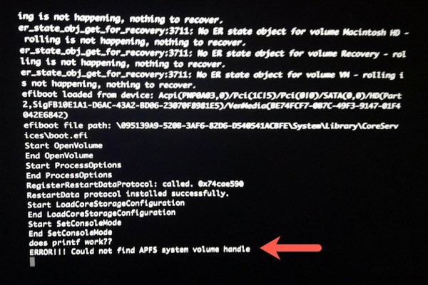 Đã giải quyết: Khắc phục lỗi Could Not Find APFS System Volume Handle trên macOS