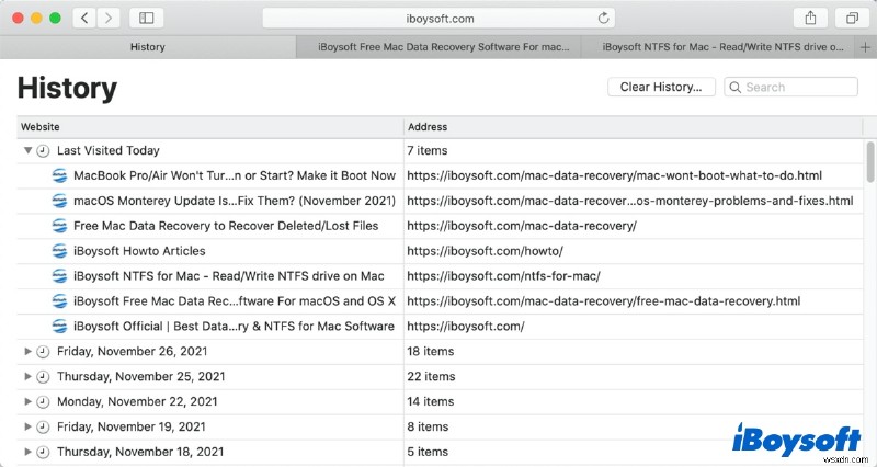 Khôi phục lịch sử duyệt web Safari đã xóa trên Mac: 3 phương pháp đơn giản