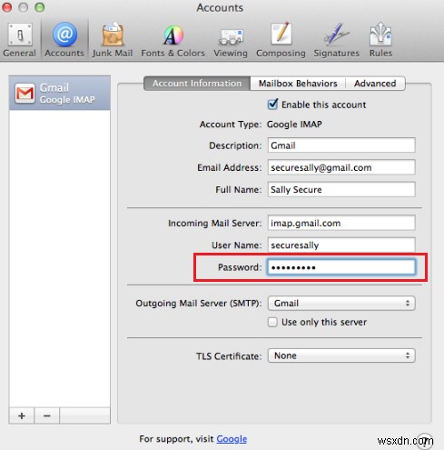 Khắc phục Apple Mail không kết nối được Gmail