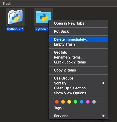 An toàn gỡ bỏ cài đặt Python của bên thứ ba khỏi Mac