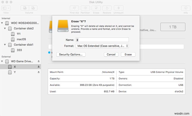Hướng dẫn từng bước định dạng ổ cứng ngoài trên macOS