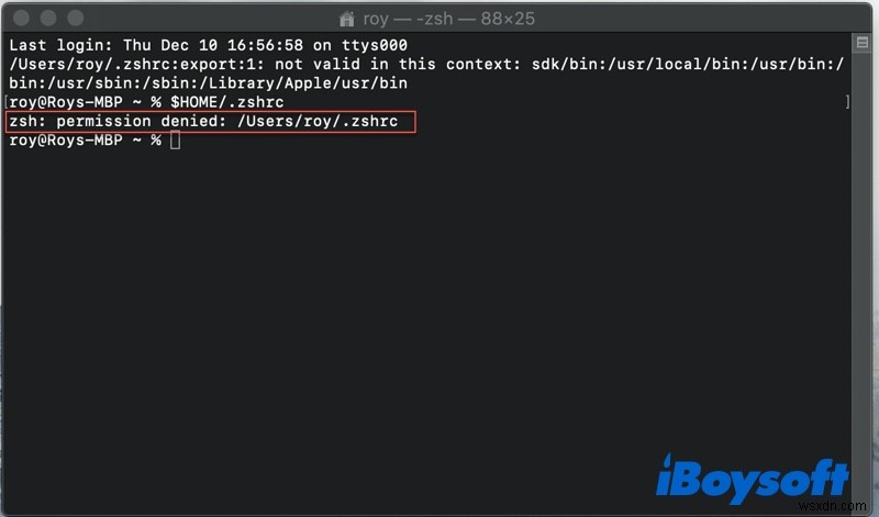 Khắc Phục Lỗi Zsh Permission Denied Trong macOS Terminal: Hướng Dẫn Bước Đi Bước