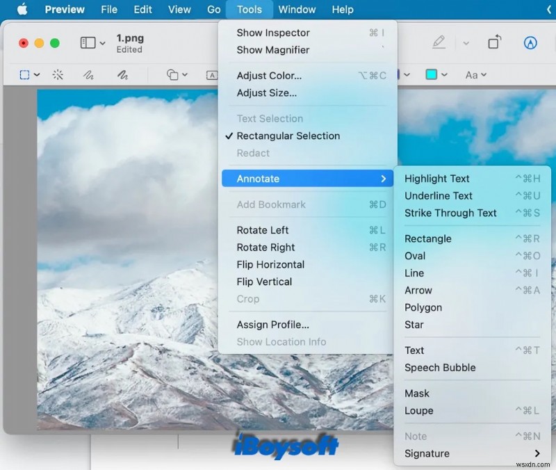 Chỉnh sửa ảnh chụp màn hình Mac nhanh chóng với Preview & nhiều công cụ hơn