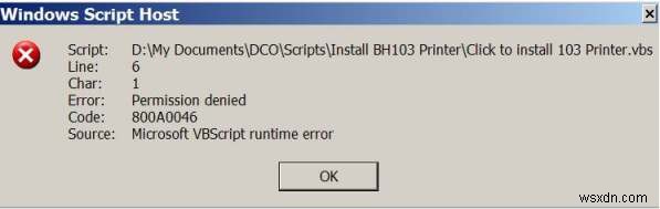 Khắc Phục Lỗi 800A0046 Permission Denied – Giải Quyết Vấn Đề Windows Installer