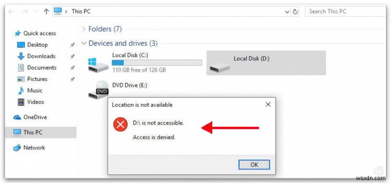 Khắc phục lỗi  Ổ đĩa D: Không thể truy cập  trên Windows 10 – Hướng dẫn khôi phục truy cập nhanh