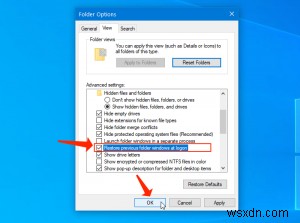 Tắt tự động khởi chạy lại ứng dụng sau khi reboot Windows 10