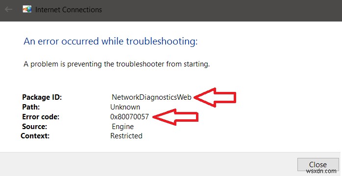 Khắc phục lỗi  A Problem Is Preventing the Troubleshooter from Starting  trên Windows 10