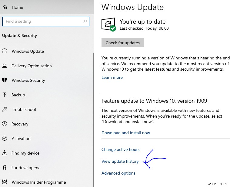 Khắc phục lỗi Couldn t install some updates because the PC was turned off trên Windows 10