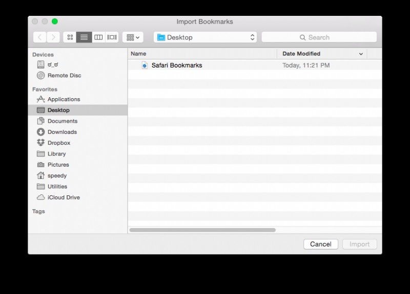 Cách chuyển bookmark từ Chrome/Firefox sang Safari trên macOS