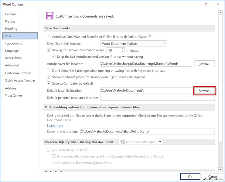 Thiết lập Office 365 lưu tài liệu cục bộ theo mặc định