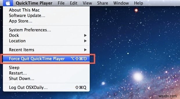 Buộc Thoát Ứng dụng Mac Không Phản hồi Nhanh bằng Phím tắt