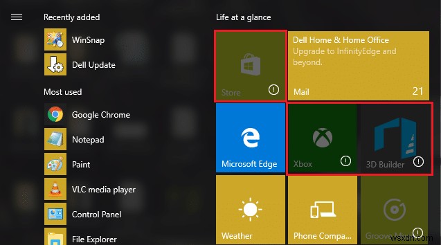 Cách khắc phục ứng dụng tích hợp Windows 10 bị xám (Calendar, Music, Maps, Photos)