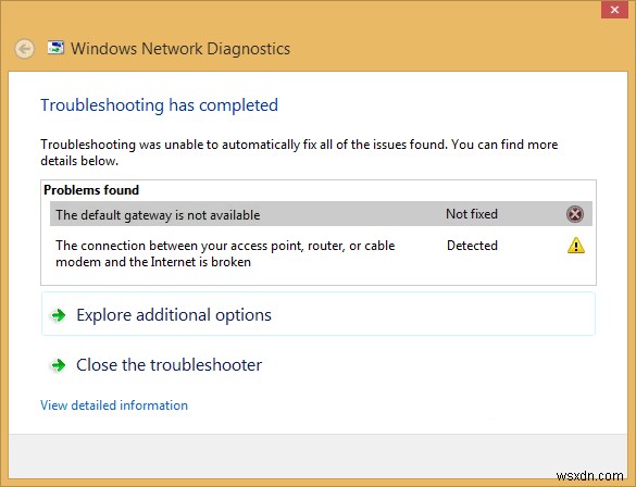 Khắc phục lỗi Cổng mặc định không khả dụng – Sự cố kết nối WiFi