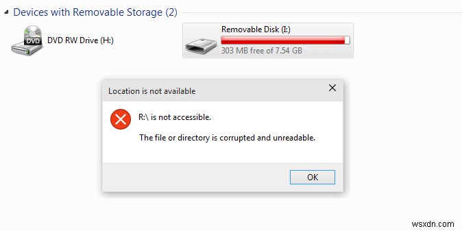 Khắc phục lỗi  File or Directory Corrupted  trên ổ cứng ngoài, USB, thẻ nhớ
