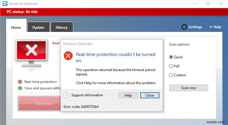 Khắc phục lỗi Windows Defender 0x800705b4 – Hướng dẫn sửa nhanh