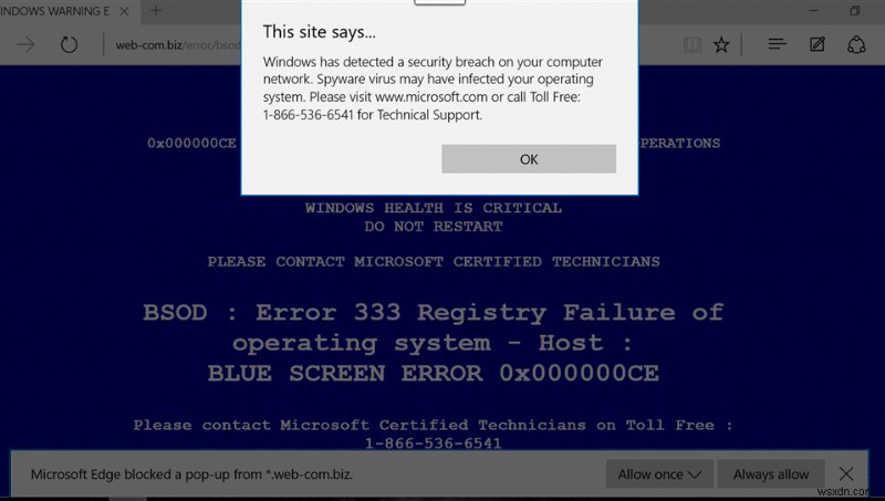 Cách gỡ bỏ cảnh báo virus giả trên Microsoft Edge an toàn