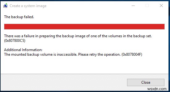 Khắc phục lỗi Windows Backup 0x807800C5: Sửa nhanh & mẹo phòng ngừa