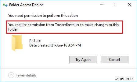 Cách xóa an toàn file bị bảo vệ bởi TrustedInstaller trong Windows 10