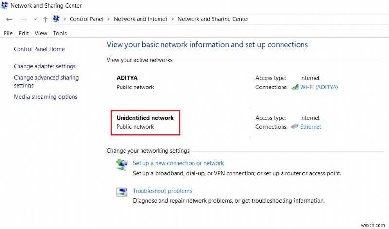 Khắc phục lỗi Unidentified Network trên Windows 10: Hướng dẫn sửa nhanh