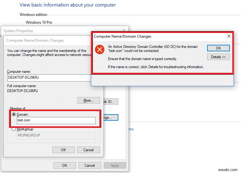 Khắc phục lỗi Active Directory Domain Controller Could Not Be Contacted trên máy trạm Windows