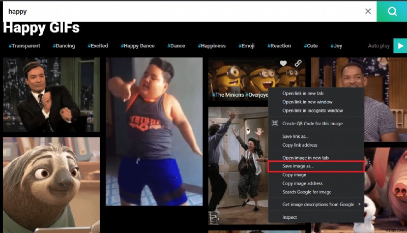 Hướng dẫn chi tiết tải GIF từ GIPHY, Google, Pixiv, Twitter, Tenor, GIFER