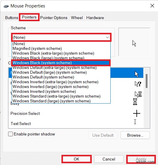 Đổi con trỏ chuột Windows 11 sang màu đen: Hướng dẫn từng bước