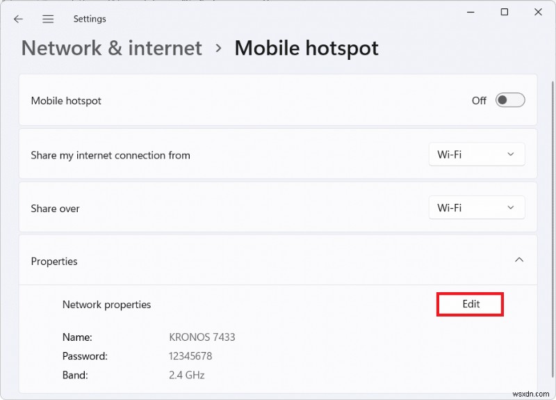 Hướng dẫn nhanh: Bật/Tắt Mobile Hotspot trên Windows 11